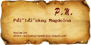 Pölöskey Magdolna névjegykártya