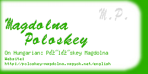 magdolna poloskey business card